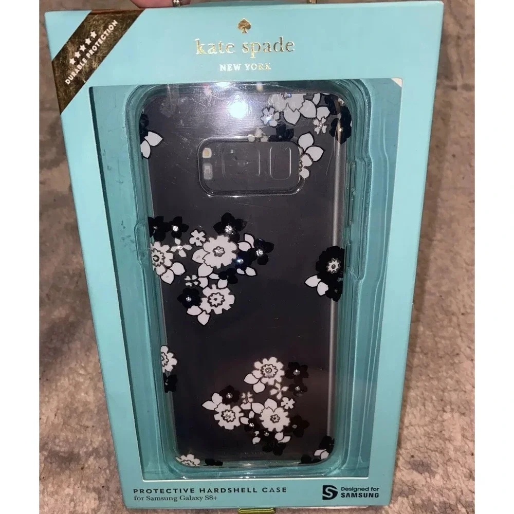 New Kate Spade Flexible Black‎ Floral Case For Samsung Galaxy S8+ Plus